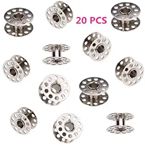 20 Counts Universal Metal Sewing Machine Bobbins, Sewing Machines Replacement Accessories for Brother, Janome, Singer, Bernina, Toyata, Anime, Kenmore, Elna, Babylock