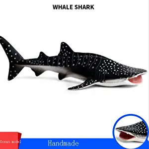 PETRLOY Shark Model Toy, Simulation Miniature Animal Toy Collection Figurine Marine Animal Model Ornaments for Home Accessory Decor(Size: 15.5 cm x 6.5 cm x 4 cm, Color: Black)