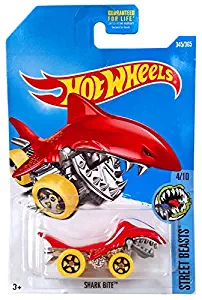 Hot Wheels 2017 Street Beasts Shark Bite (Shark Car) 345/365, Red