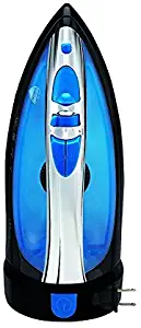 Sunbeam Steam Master 1400 Watt Mid-size Anti-Drip Non-Stick Soleplate Iron with Variable Steam control and 8' Retractable Cord, Black/Blue, GCSBCL-202-000