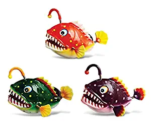 Puzzled Angler Fish Refrigerator Bobble Magnet (Set of 3)