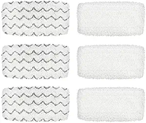 Romonacr Steam Mop Refill Pads Compatible with Bissell 1252 1606670 1543 1652 1132M 1530 11326 Symphony Hard Floor Vacuum Steam Cleaner Series (Pack of 6)