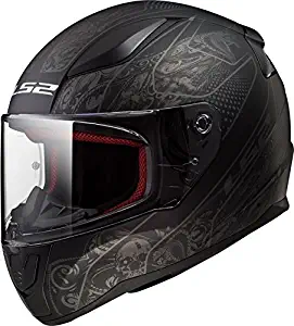 LS2 Helmets Rapid Crypt Graphic unisex-adult full-face-helmet-style Full Face Helmet (Matte Black,Large),1 Pack