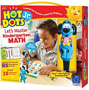 Educational Insights Hot Dots Jr. Let’s Master Kindergarten Math, Ages 5 and Up, (100 Self-Checking Lessons)