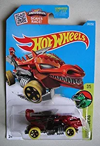 Hot Wheels 2016 Dino Riders Dragon Blaster (Dragon Car) 247/250, Red