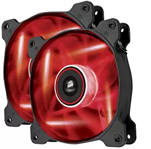 Corsair Air Series AF120 LED Quiet Edition High Airflow Fan Twin Pack - Red