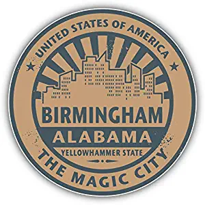 MAGNET Birmingham City USA Label Vinyl Magnet Bumper Refrigerator Sticker Magnet Flexible Reuseable Magnetic Vinyl 5"