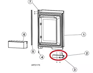 Norcold 621106 Upper Right/Lower Left Handle