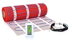 50 sqft Mat Kit, 120V Electric Radiant Floor Heat Heating System w/Aube Programmable Floor Sensing Thermostat