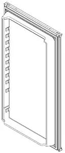 Norcold 623942 Door Assembly Foamed Lower