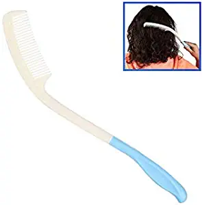 KIKIGOAL Long Reach Handled Comb and Hair Brush Set Applicable to elderly and hand-disabled people inconvenient upper limb activities (comb)