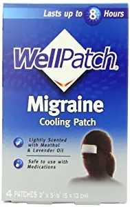 WellPatch Cooling Headache Pads, Migraine, 4 - 2 x 5 1/8-Inch Pads by WellPatch