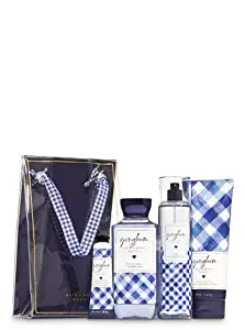 Bath and Body Works GINGHAM Gift Bag Set - Body Lotion - Shower Gel - Hand Cream and Fine Fragrance Mist - Full Size