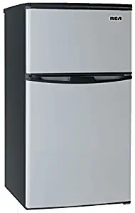 3.2 Cubc Foot 2 Door Fridge and Freezer, Stainless Steel