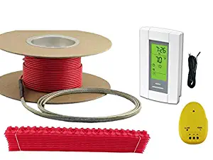 100 Sqft Cable Set, Electric Radiant Floor Heat Heating System with Aube Digital Floor Sensing Thermostat