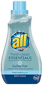 All Fresh Clean Essentials Laundry Detergent, Sulfate Free and Fragrance Free, 30 Fluid Ounces, 23 Loads (1 Bottle of Clean Essentials Laundry Detergent)