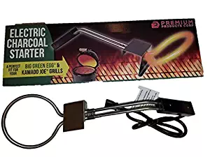 Premium Electric Charcoal Starter Products Perfect for Big Green Egg, Kamado Joe & Weber Kettle Grills - Adjustable Height, 600 Watt Strong and A One Year Warranty - Great for Lump Charcoal