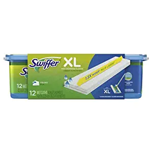 Swiffer 74471 Sweeper X Large Wet Mopp Ing Cloths, Open W Indow Fresh, 12 Folded Sheets