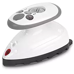 Small Mini Iron - Dual Voltage Compact Design, Great for Travel - Non-Stick Ceramic Soleplate - Dry or Steam Ironing - Extra-Long Power Cord – Heats Rapidly in 15 Seconds