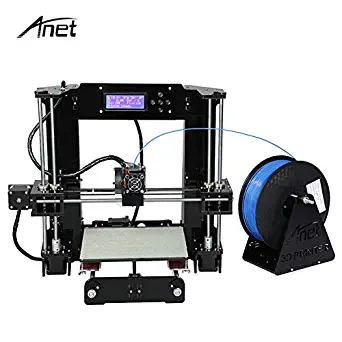 Anet Auto Leveling A6 3D Printer with Filament 1.75mm, High Precision Self Assembly Reprap i3 DIY 3D Printer Kits with 2004 LCD Display Screen 220 x 220mm Hot Bed - Black