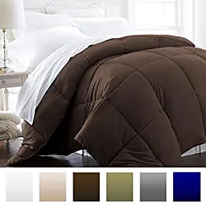 Beckham Hotel Collection 1600 Series - Lightweight - Luxury Goose Down Alternative Comforter - Hotel Quality Comforter and Hypoallergenic - King/Cali King - Brown