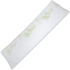 Hotel Comfort Memory Foam Body Pillow - Bamboo Hypoallergenic Cooling Cover - 58 Inches - Ultra Comfort Relaxation Support