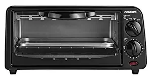 Courant TO-621K 2 Slice Compact Toaster Oven with Bake Tray and Toast Rack, Black by Courant
