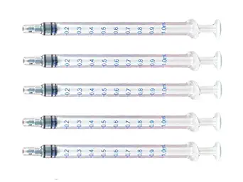 Sponix BioRx Oral Syringe - 1 mL - Best for dispensing liquids and oils - Individually Wrapped - 5 pcs