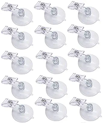 Honbay 15pcs 45mm Suction Cup Clip Advertising Pop Display Business Card Holder Clear Clamp