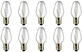 10 Pack 15 Watt 120V Light Bulbs for Scentsy Plug-in, Nighttime Warmer, Wax Melts Scented Candle Wax