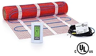 15 sqft HeatTech 120V Electric Tile Radiant Floor Heating Mat Kit