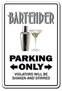 Bartender Novelty Sign | Indoor/Outdoor | Funny Home Décor for Garages, Living Rooms, Bedroom, Offices | SignMission Bar Cocktail Beer Lounge Drinking Gag Gift Sign Wall Plaque Decoration
