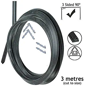 Spares2go 3m Cut to Size Door Seal For Fisher & Paykel 3 Sided Oven Cooker 90º Clips