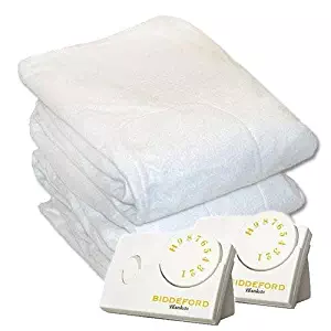 Biddeford 5902-908221-100 Electric Heated Mattress Pad, White, Queen