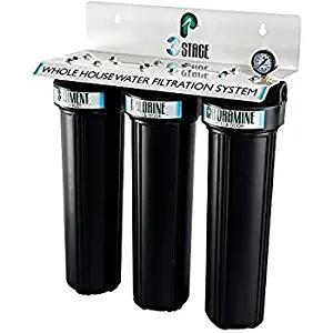 Pelican Water PRL-3 3 Stage - Whole House Water Filtration System, Black & White