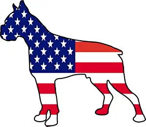WickedGoodz American Flag Boxer Refrigerator Bumper Magnet - Perfect Gift for Patriotic Dog Owners