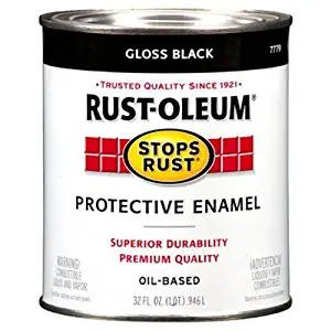 Rust-Oleum 7779504 Protective Enamel Paint Stops Rust, 32-Ounce, Gloss Black