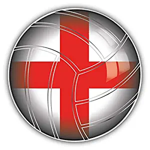 MAGNET England Volleyball World Flag Vinyl Magnet Bumper Refrigerator Sticker Magnet Flexible Reuseable Magnetic Vinyl 5"