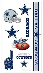 Dallas Cowboys 10 Pack Temporary Tattoos NFL Face CDG Dallas Laptop Phone Window Fridge Book Cowboys Logo Sticker Decal