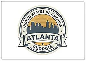 Label with Name of Atlanta, Georgia Fridge Magnet