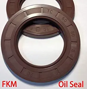 Gimax 19315 19x31x5 19327 19x32x7 19338 19x33x8 Viton FKM Fluorine Rubber Spring 2 Lip TC Gasket Radial Shaft Skeleton Oil Seal - (Size: 1Piece 19x31x5)