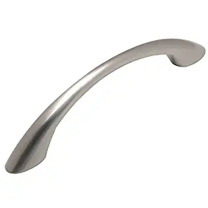 25 Pack - Cosmas 4003SN Satin Nickel Modern Cabinet Hardware Arch Bow Handle Pull - 3-3/4" Inch (96mm) Hole Centers