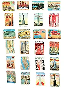 MISWEE 24-pcs magnetic fridge magnets refrigerator sticker home decoration accessories magnet paste arts crafts (new york)