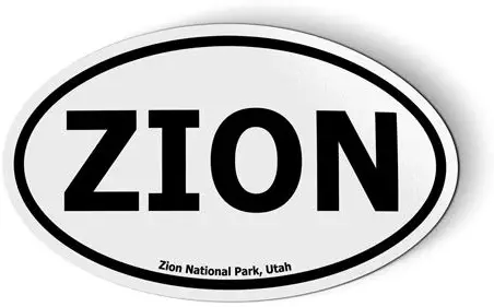 Zion Oval National Park - Magnet for Car Fridge Locker - 5.5"