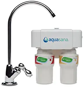 Aquasana 2-Stage Under Sink Water Filter System with Chrome Faucet