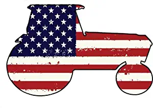 WickedGoodz American Flag Tractor Refrigerator Bumper Magnet - Perfect Farmer Cowboy Country or Farm Lover Gift