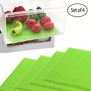Dualplex Fruit & Veggie Life Extender Liner for Fridge Refrigerator Drawers (4 Pack) – Extends The Life of Your Produce & Prevents Spoilage, 13 X 10.5 Inches