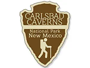 MAGNET 3x4 inch Arrowhead Shaped Carlsbad Caverns National Park Sticker (rv Hike nm) Magnetic vinyl bumper sticker sticks to any metal fridge, car, signs