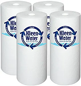 KleenWater KW4510G-20M Dirt Rust Sediment Filter, 20 Micron, Whole House Water Filter Replacement Cartridge, Set of 4