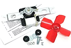 482731 Refrigerator Evaporator Freezer Fan Motor Kit Set SM343 Blade Mounting Hardware for Whirlpool Sears Kenmore 548697 549420 4318001 2169116 AP311092 PS376645 R0950025 Y0056721 Y0056801